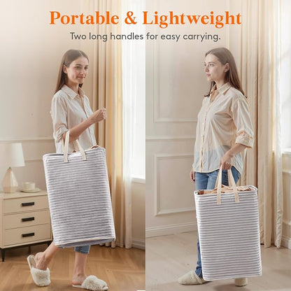 Lifewit 65L Large Collapsible Laundry Hamper, Tall Foldable Dirty Clothes - Image 4