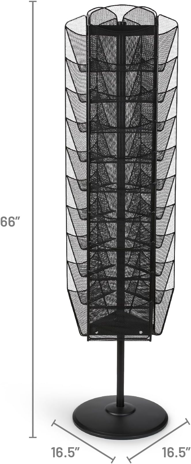 Safco Onyx Rotating Mesh Magazine Holder, Display Rack - Image 4