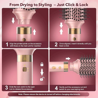 Dual Voltage StyleVibe 6-in-1 Air Styler, Hair Dryer & Blow Dryer Brush - Image 9