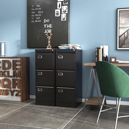 3-Drawer File Cabinet, 16.3" Deep Vertical Filing Cabinet - Image 7