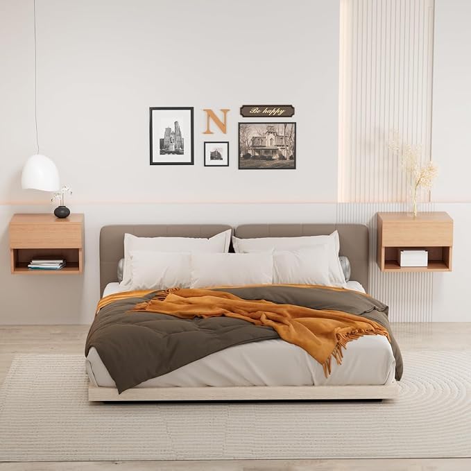 Floating Nightstand, Modern Wall Mounted Bedside Table - Image 7