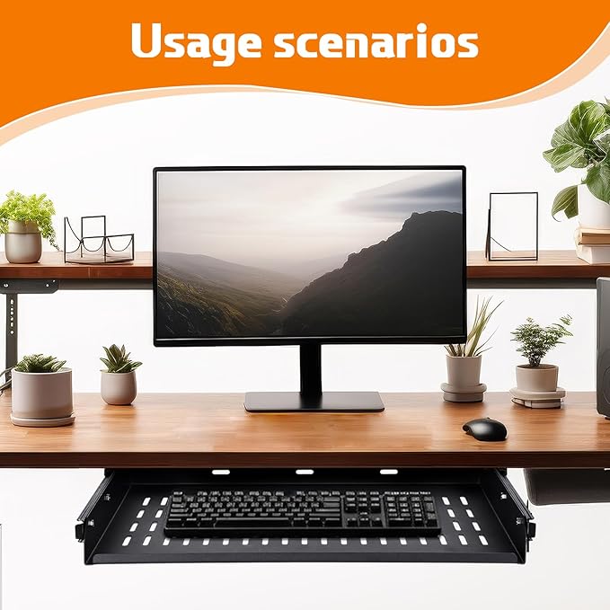 Sliding Under Desk Laptop Mount Shelf - Image 4