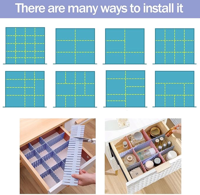 acDesign 40Pcs Grid Drawer Dividers, Adjustable Drawer Organizer - Image 7
