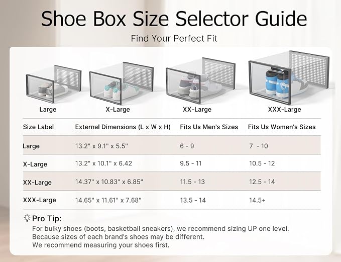 Kuject XX-Large Shoe Storage Boxes 12 Pack, Entryway & Under-Bed Storage - Image 9