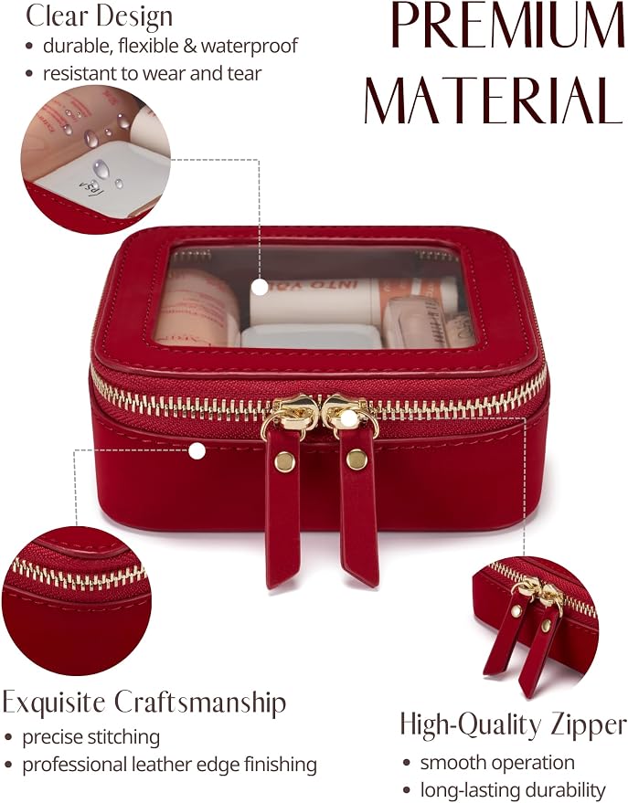 Popvibe Clear Makeup Bag Travel Cosmetic Case Transparent Toiletry Bag - Image 2