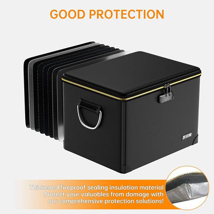 Fireproof Document Box, Hard Case File Organizer - Image 6