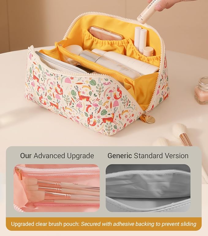 Aveniee Travel Makeup Bag for Women, Large Cosmetic Organizer - Image 3