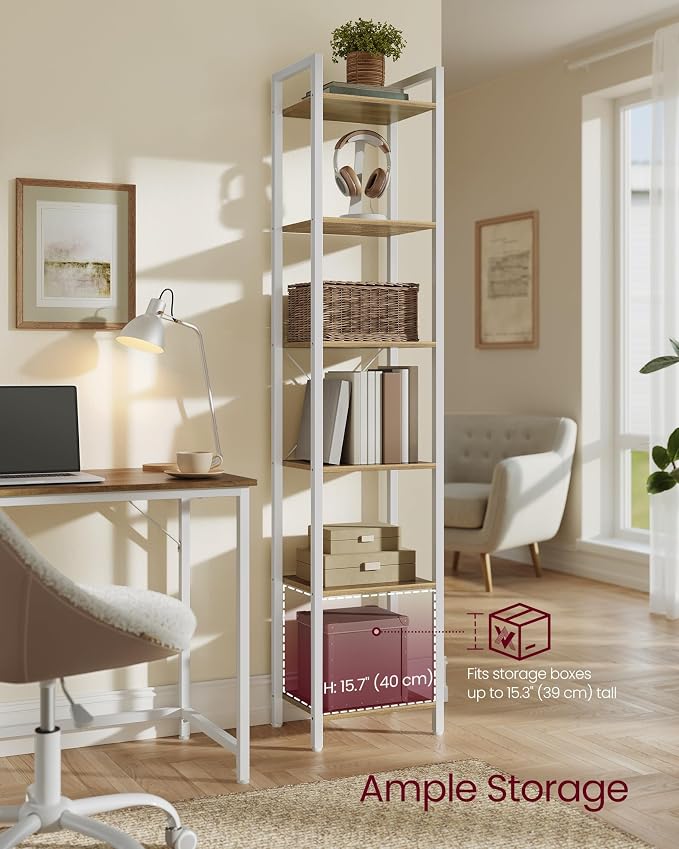 VASAGLE 6-Tier Bookshelf, Bookcase - Image 4