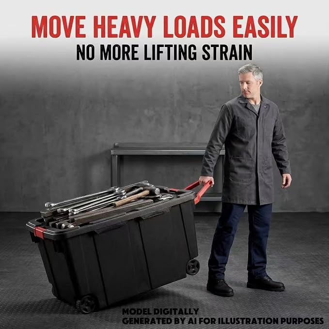 （2-Pack） 160QT Wheeled Storage Boxes - Image 3