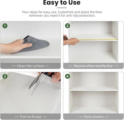 BAGAIL Non-Adhesive Shelf Liner, Thick Strong Grip Drawer Liners - Image 6