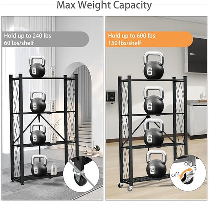 4 Tier Foldable Storage Shelf - Image 5