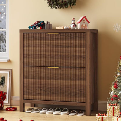 Fluted Shoe Cabinet Storage by YomiluveDesign