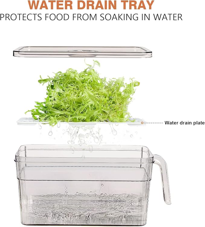 Loobuu 2 Pack Plastic Food Storage Produce Containers - Image 6