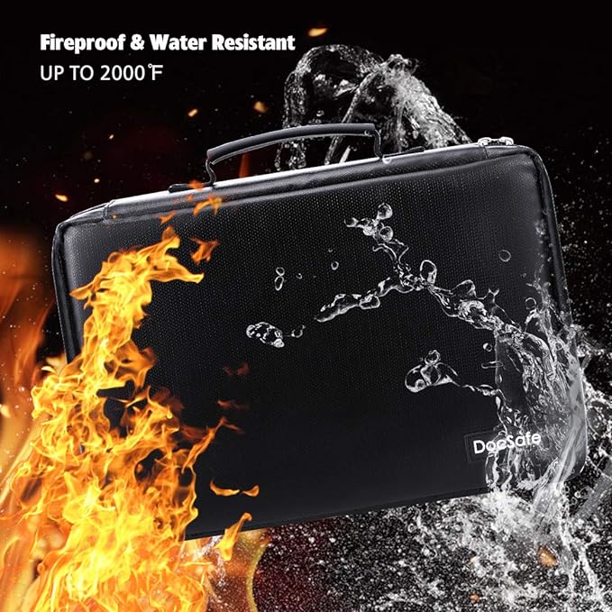DocSafe Fireproof Battery Organizer Storage Box, Fireproof Waterproof Carrying - Image 2