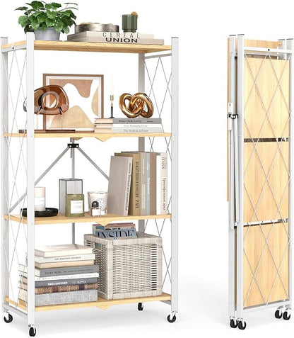 black leopard 4-Tier Foldable Shelf by FoldableStorageShelves