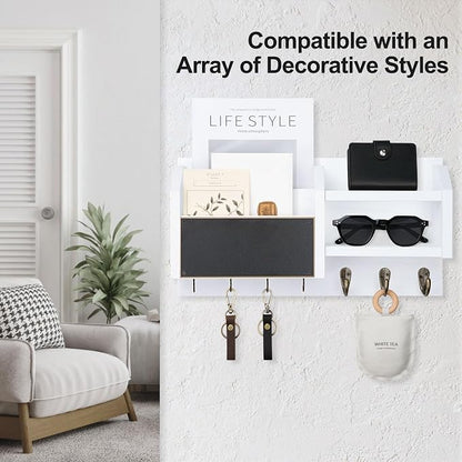 Lwenki Mail and Key Holder – Wall Mount Key Hanger - Image 2