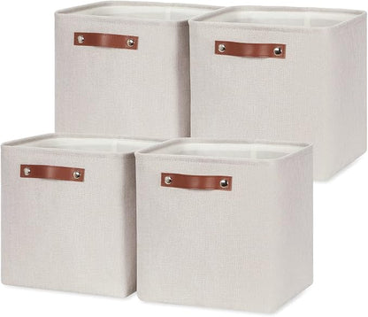 HNZIGE Cube Storage Baskets, Linen Storage Baskets by HNZIGE