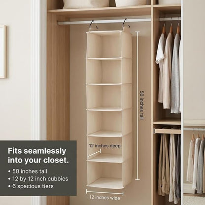 Household Essentials Cedarline 6‑Shelf Hanging Closet Organizer in Heavy‑Duty - Image 3