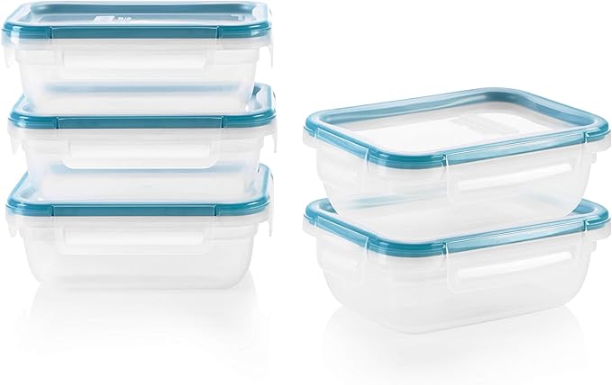 Snapware Total Solution 5-Pack Plastic Food Storage Containers Set, Leakproof & by Snapware