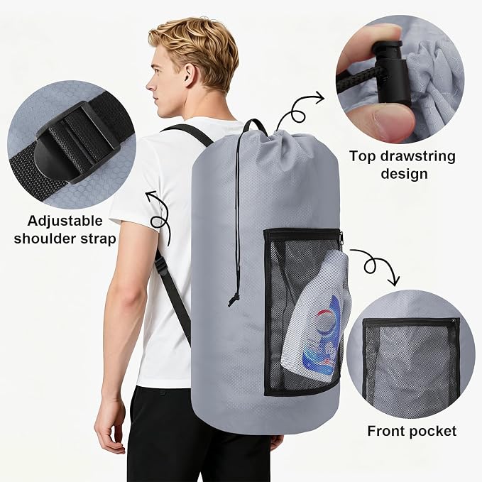 Laundry Bag Backpack Durable Laundry Bag - Image 3