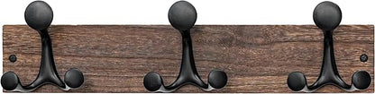 SKOLOO 17-Inch Wood Burnt Coat Rack Wall Mount by SKOLOO