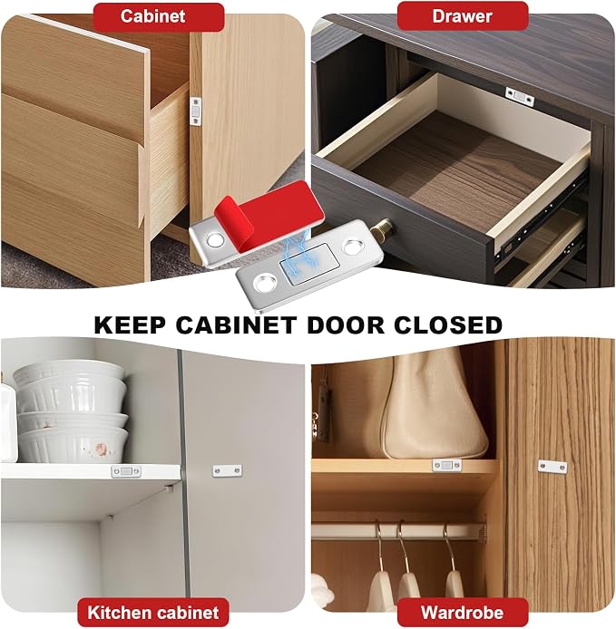 Cabinet Magnetic Catch 6 Pack Ultra Thin Cabinet Door Magnetic Catch - Image 7