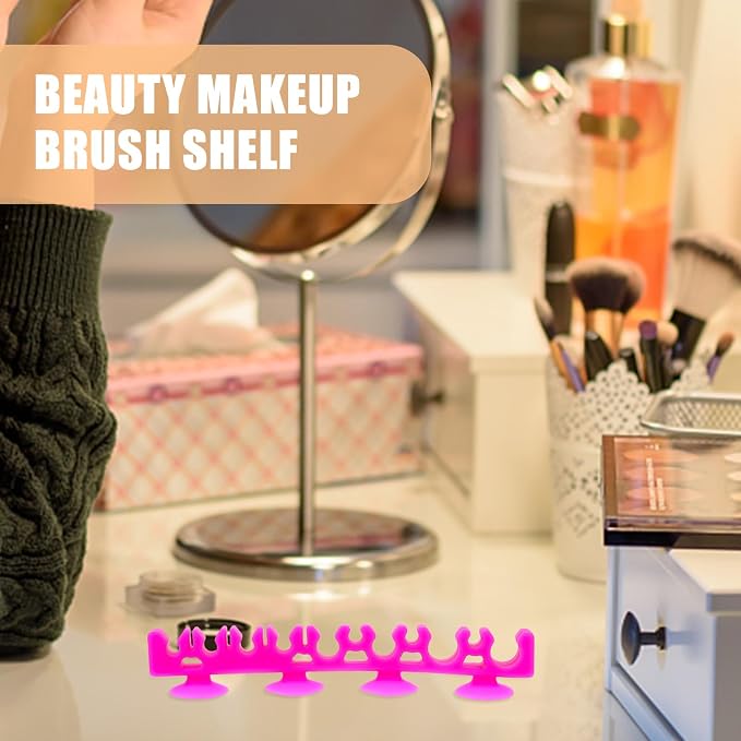 1Pcs Silicone Make up Brush Holder Cosmetic Brush Drying Rack Silicone Makeup - Image 3