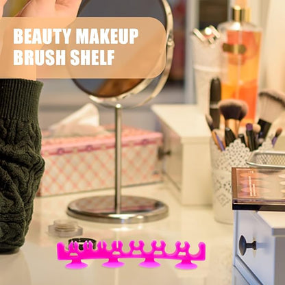 1Pcs Silicone Make up Brush Holder Cosmetic Brush Drying Rack Silicone Makeup - Image 3