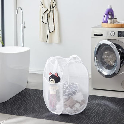 TECHMILLY Collapsible Mesh Pop Up Laundry Hamper - Image 6