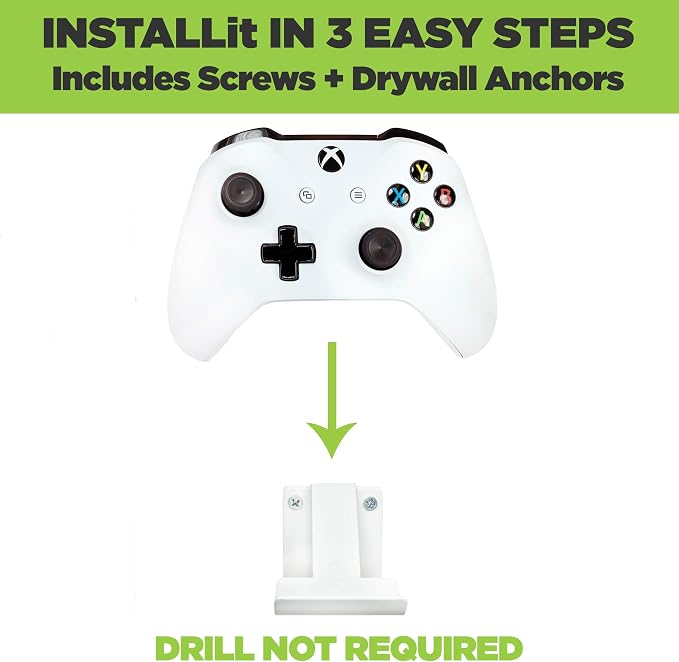 HIDEit Mounts (2-Pack White Uni-C Controller Wall Mount - Image 6