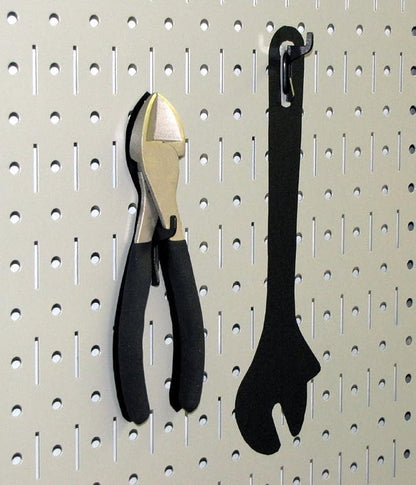 Wall Control Narrow Pegboard Rack 8in x 32in Gray Metal Pegboard Runner Tool - Image 6