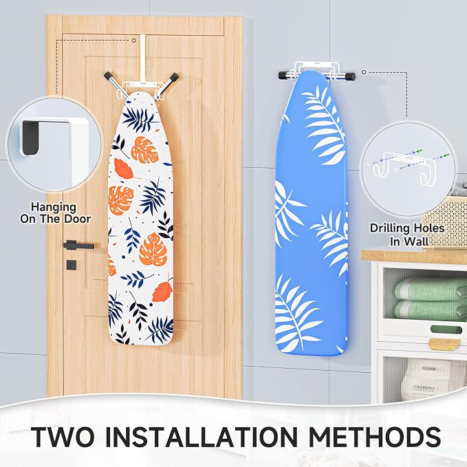 Ironing Board Holder Wall Mount/Over The Door Ironing Board Hanger, Laundry - Image 5