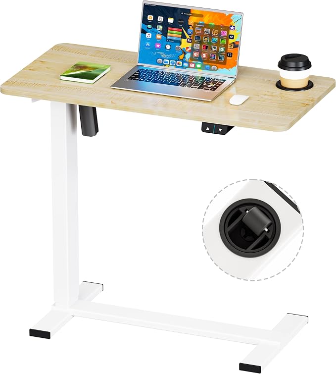 BIZUM Small Electric Standing Desk Bedside Table by Unknown