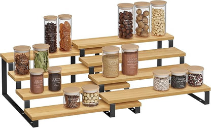 SONGMICS Display Risers, 4-Tier Cupcake Stand Holder, Spice Rack, Shelf Risers - Image 7