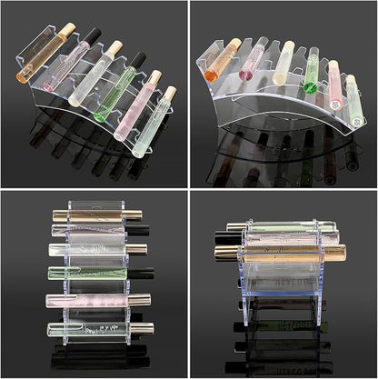 ELLDOO 2 Pack Rollerball Perfume Organizer, 6 Slots Clear Acrylic Perfume - Image 7