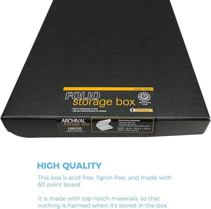 Lineco Clamshell Archival Storage Box, 13.5x19.5x1.75 Inch, Organize and Store - Image 5