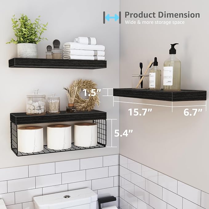 QEEIG Bathroom Shelves Over Toilet - Image 3