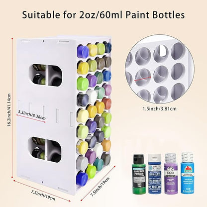 Acrylic Paint Organizer, 2oz Craft Paint Holder Rack - Image 6