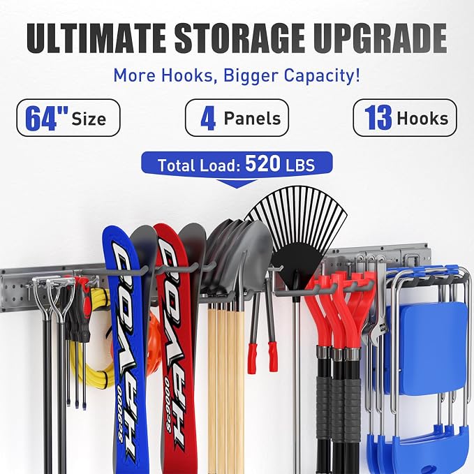 Garage Tool Organizer Wall Mount 64 inches - Image 2