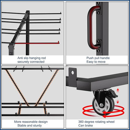 Folding Chair Rack, Heavy-Duty Chair Cart - Image 5