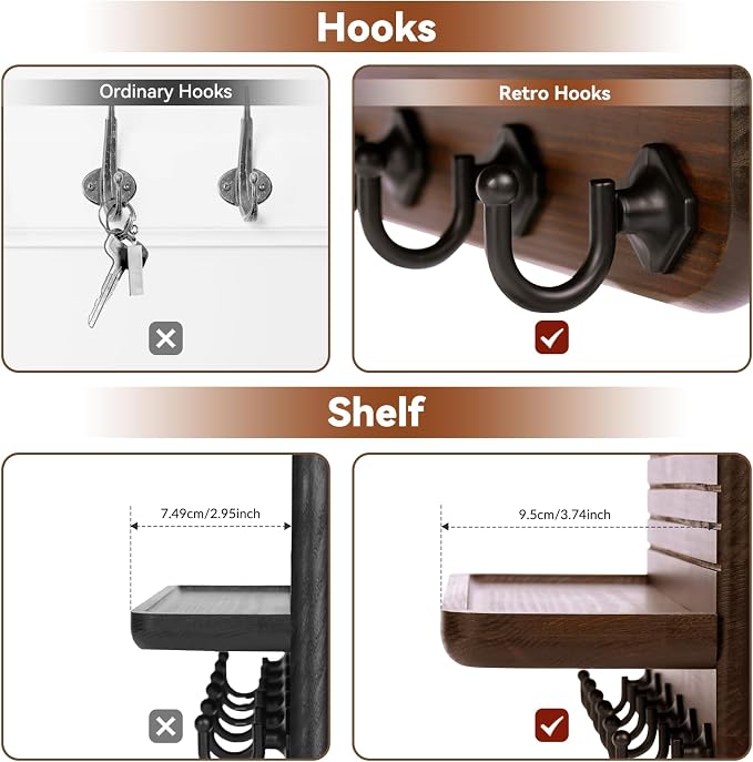 Key Holder for Wall, Mail Organizer Wall Mount - Image 5
