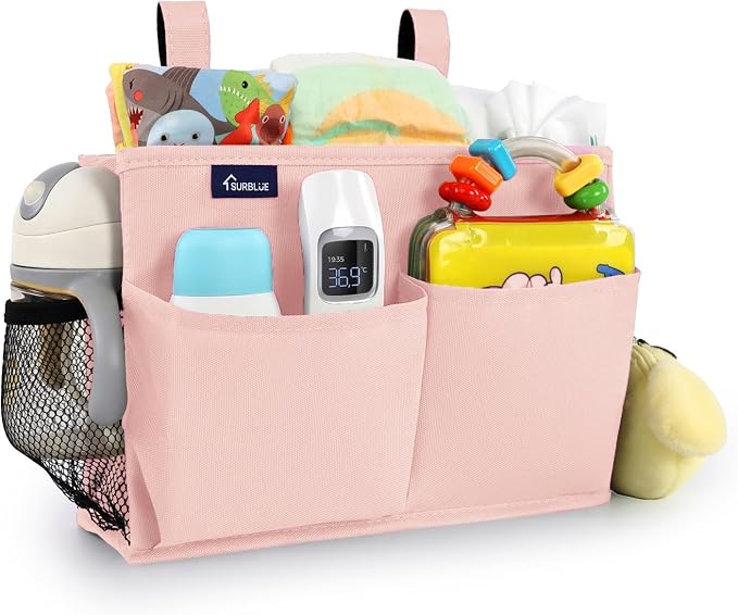 Surblue Bedside Caddy Hanging Bed Organizer Storage Bag Pocket by SURBLUE