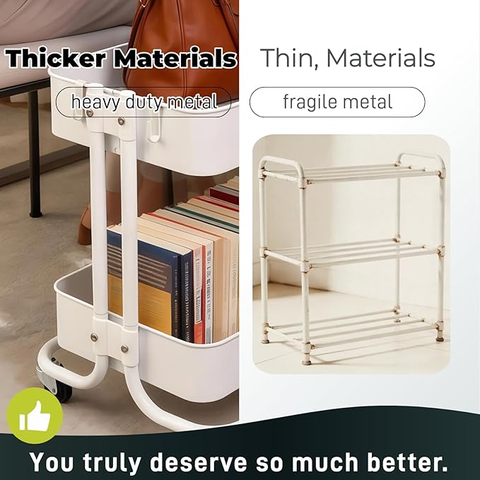 2 Tier Under Desk Storage Cart - Image 4