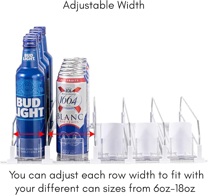 RULA Drink Organizer for Fridge, Self-Pushing Soda Can Dispenser for - Image 3