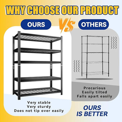 Garage Shelving, Heavy Duty Storage Shelves, Adjustable Boltless Units | Metal - Image 3