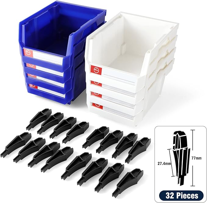 Pe&Hui Storage Organizer Bins, Wall Mount Storage Parts Rack, Stackable Shop - Image 5