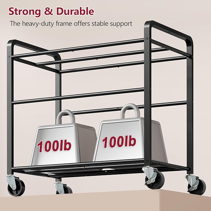 Tajsoon 350L Extra Large Laundry Hamper 6 Section, Heavy Duty Laundry Cart - Image 4