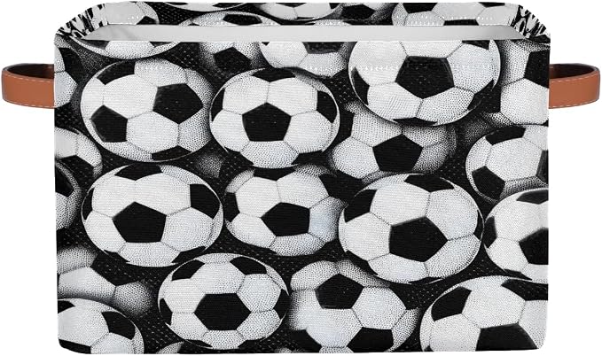 Pardick Sport Football Soccer Basket Storage Bins Large Fabric Toys Storage by Pardick