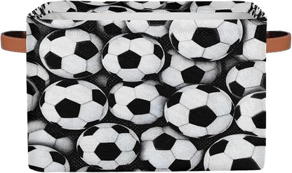 Pardick Sport Football Soccer Basket Storage Bins Large Fabric Toys Storage by Pardick