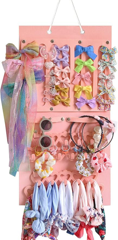Hanging Jewelry Organizer for Girls Storage Holder Display Board Felt Wall - Image 2